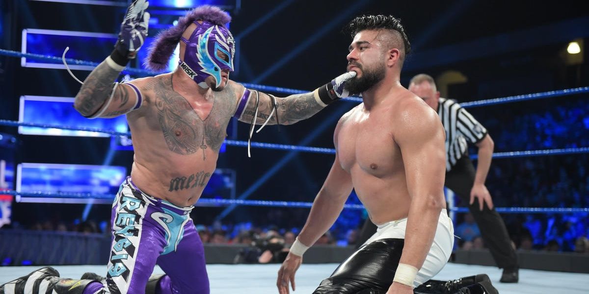 Rey Mysterio v Andrade SmackDown January 15, 2019 Cropped