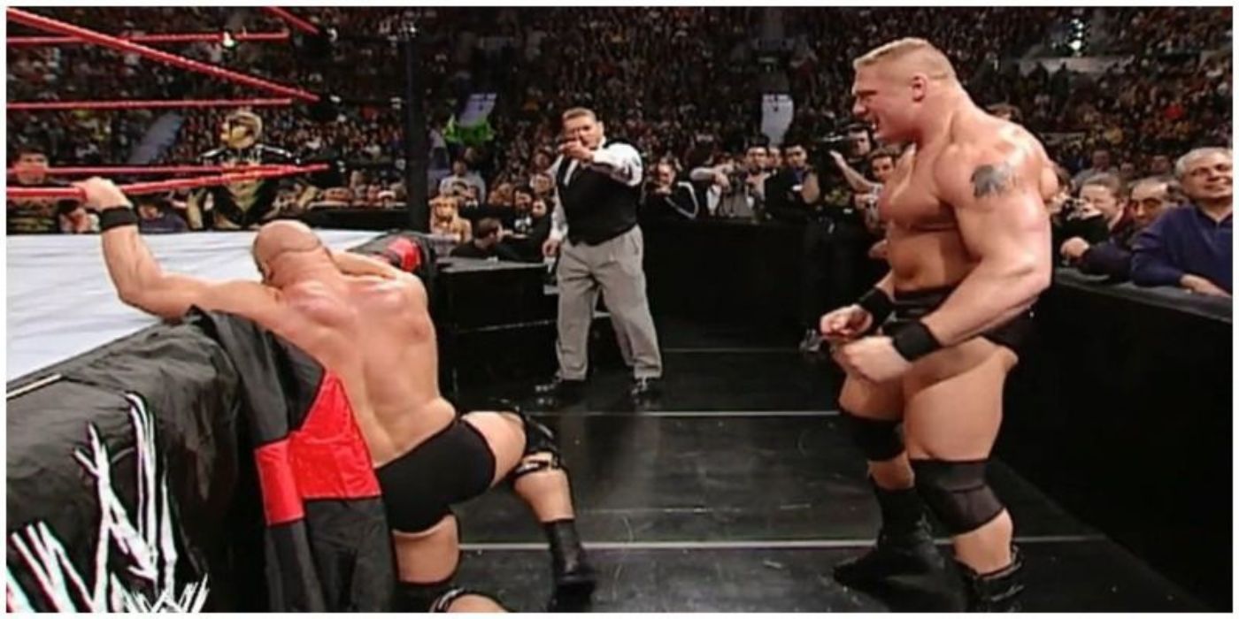 Steve Austin vs Booker T lumberjack match