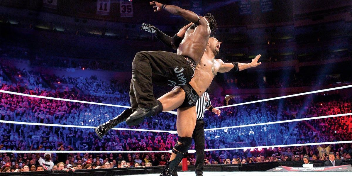 The Rock & John Cena vs. The Miz & R-Truth Survivor Series 2011, cropped