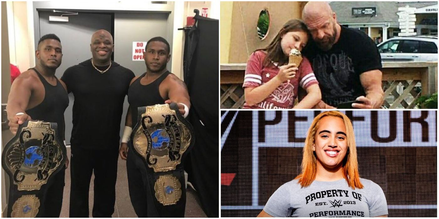 Wrestling children who are following in their parent's footsteps
