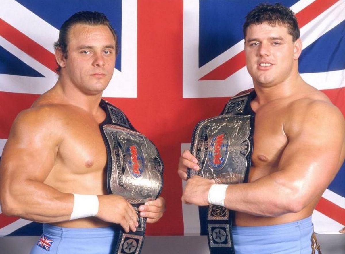 British Bulldogs with the WWE Tag Team Championship