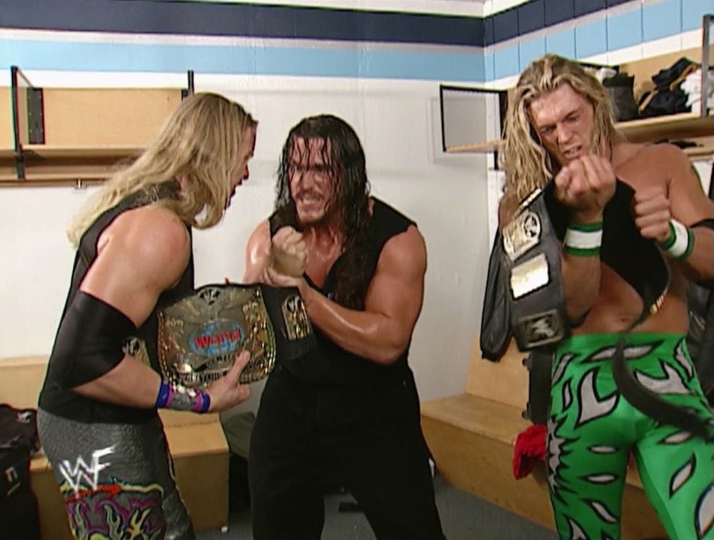 Rhyno's WWE debut alongside Edge and Christian
