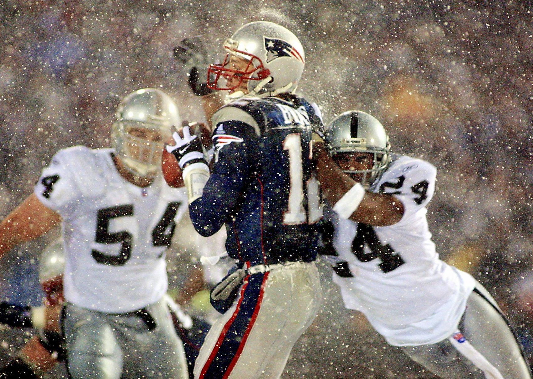 Tom Brady Playing In The Tuck Rule Game 