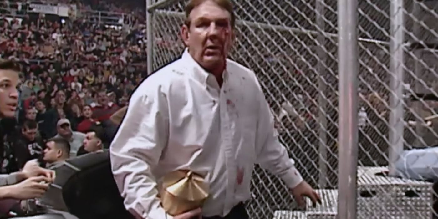 Bob Orton entering Hell in a  Cell