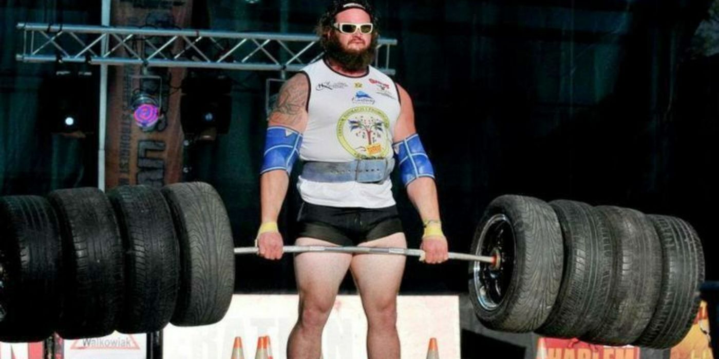 Braun Strowman in a strongman competition