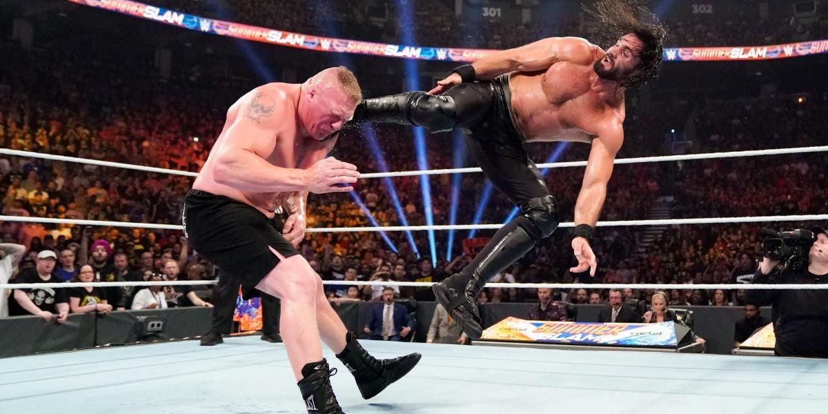 Brock Lesnar v Seth Rollins SummerSlam 2019 Cropped