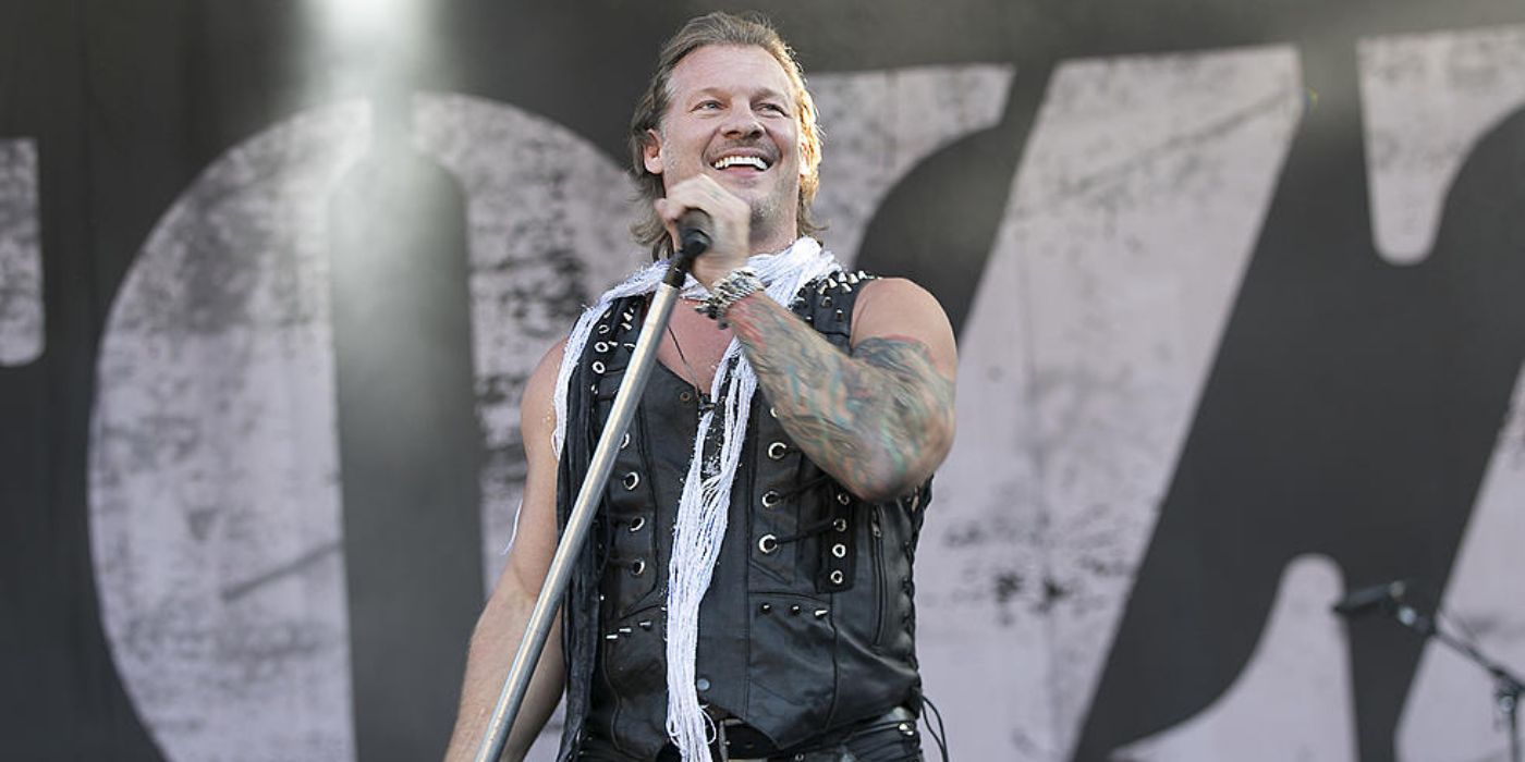 Chris Jericho singing with his band
