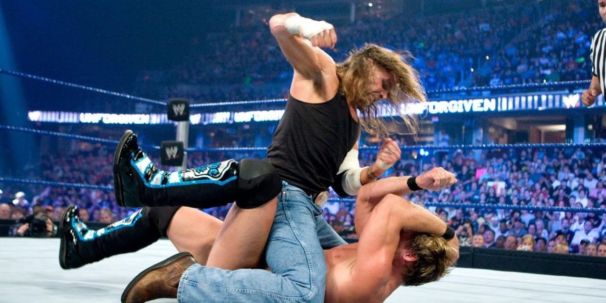 Chris Jericho v Shawn Michaels Unforgiven 2008 Cropped