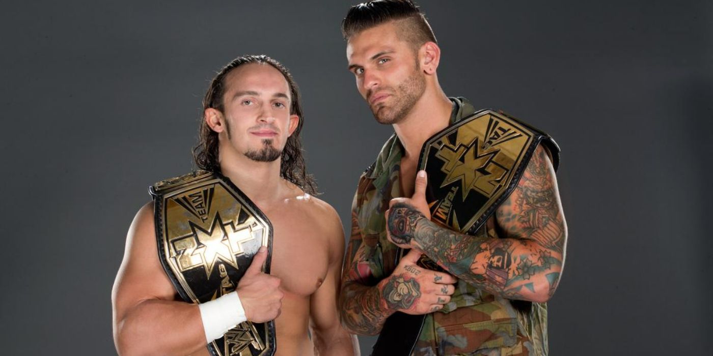 Corey Graves and Neville as NXT tag team champions