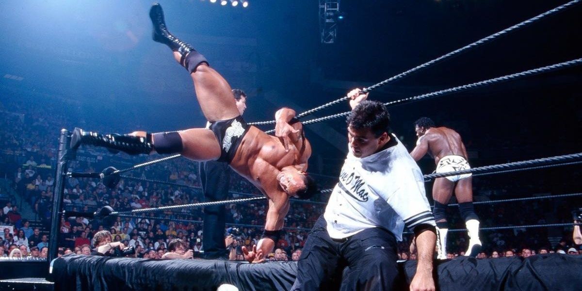 Shane McMahon & Booker T v The Rock Unforgiven 2001 Cropped