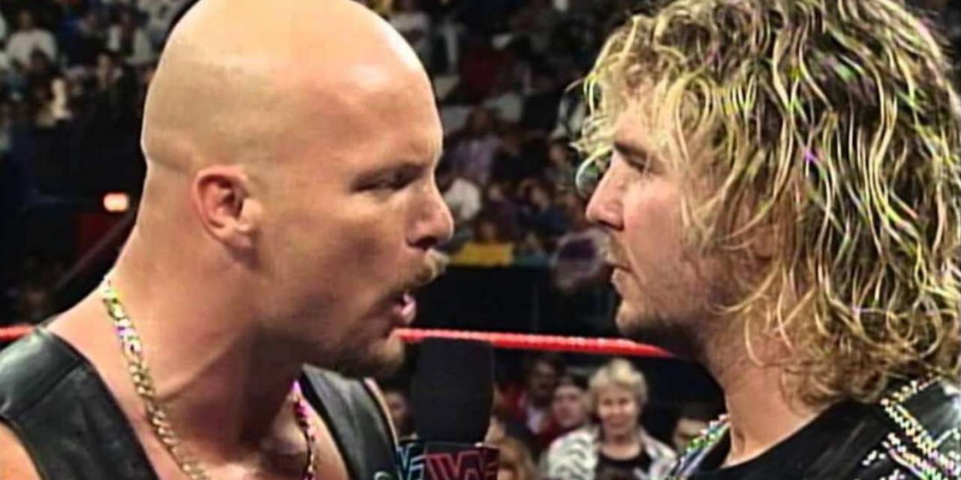 Steve Austin and Brian Pillman feuding in WWE.