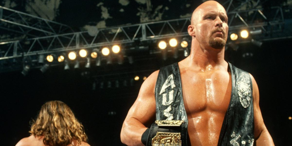 Stone Cold and Shawn Michaels Tag Team Champions Cropped