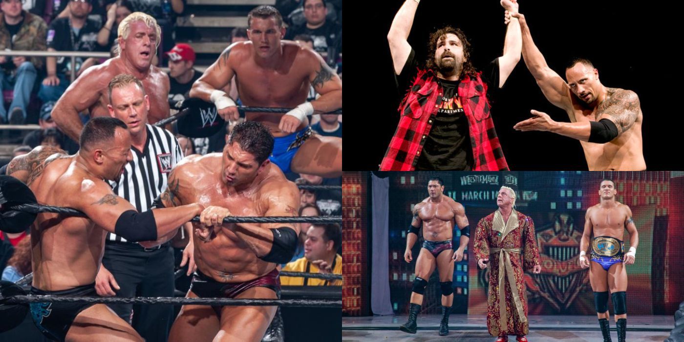 The Rock & Mick Foley Vs Evolution WrestleMania 20