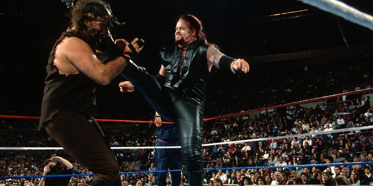 The Undertaker v Mankind Survivor Series 1996 Cropped