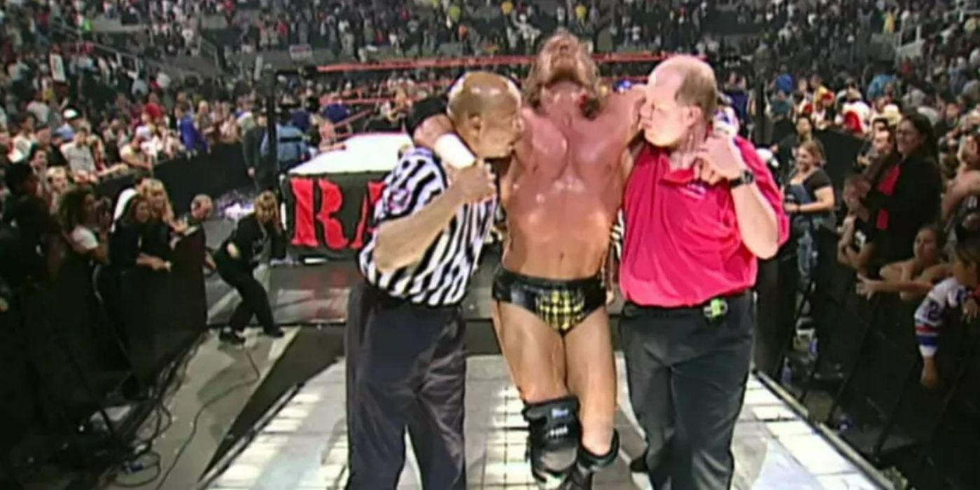 Triple H after tearing his quad