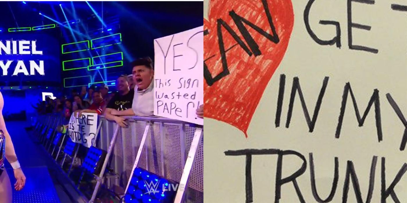 The 9 Funniest Fan Signs in WWE History Wild News
