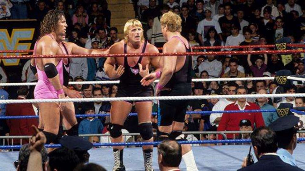 Bret Hart, Owen Hart, and their brothers at Survivor Series 1993