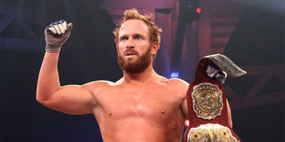 Eric Young with the TNA Impact Legends Championship (a.k.a. the Global Championship)