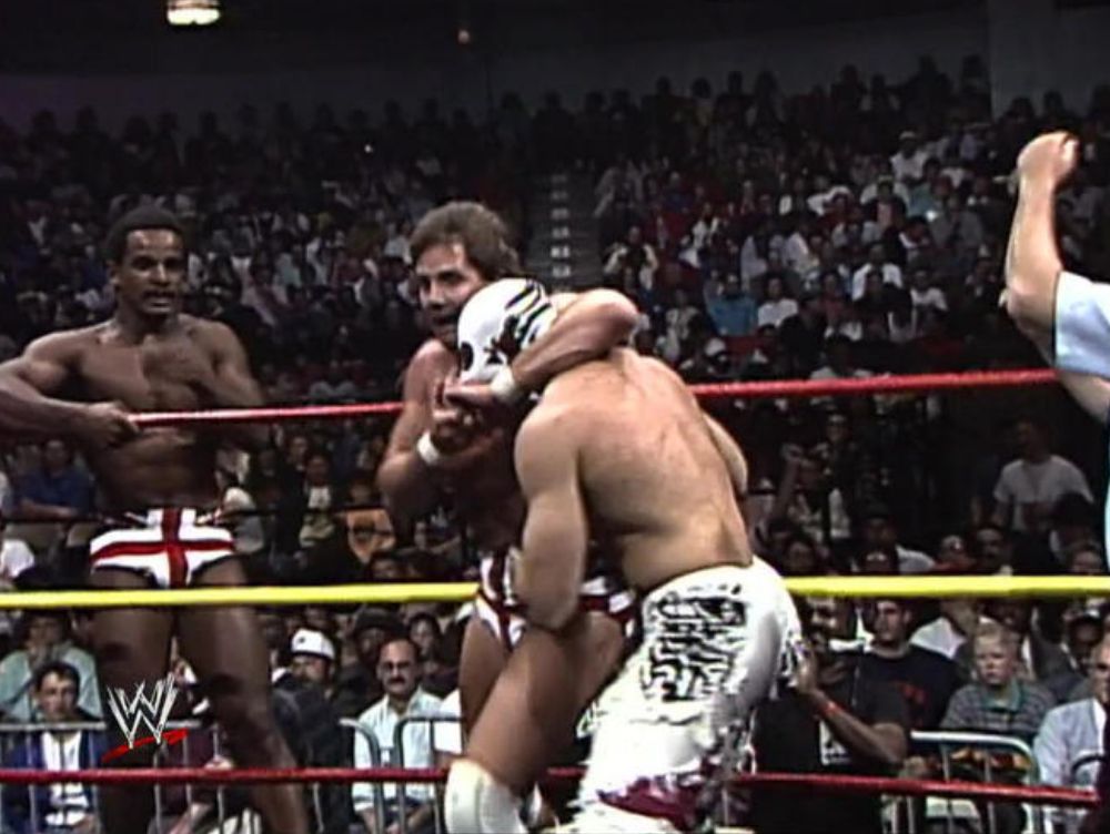 Starrcade 1990: Norman Smiley & Chris Adams vs. Rey Mysterio Sr. & Konnan