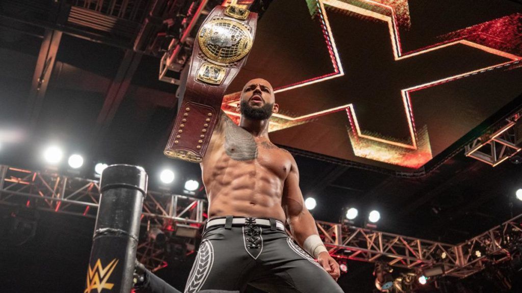 Ricochet with the NXT North American Championship