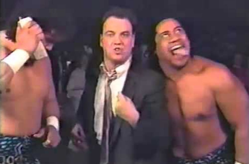 The Samoan Swat Team with Paul E. Dangerously in WCW