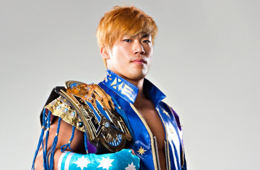 Sanada with the Impact X Division Championship
