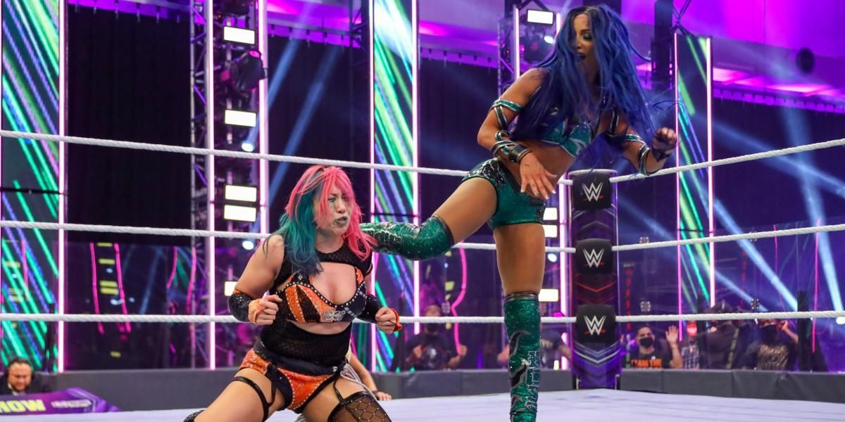 Asuka v Sasha Banks Extreme Rules 2020 Cropped