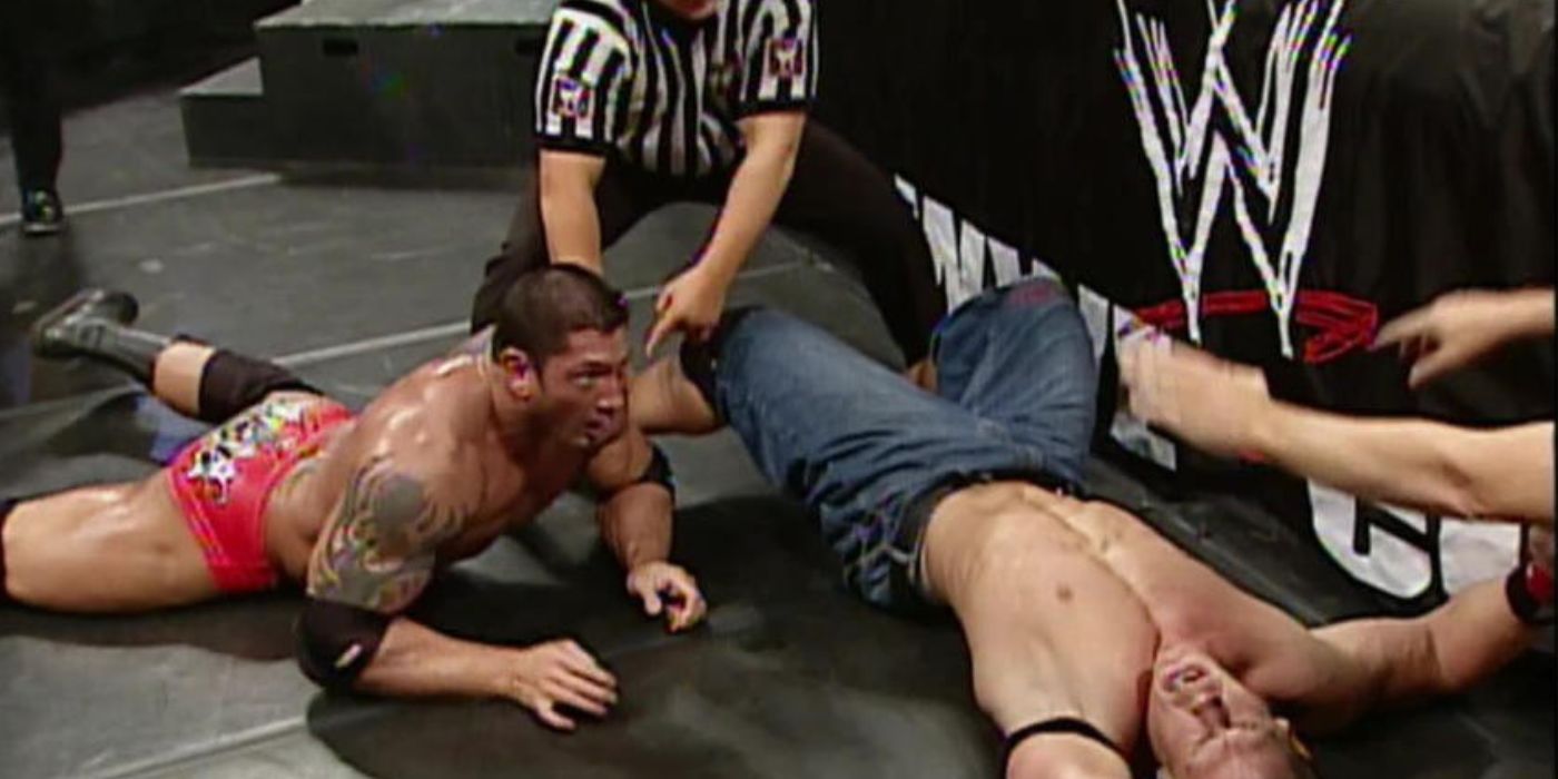 Batista and John Cena Royal Rumble Botch