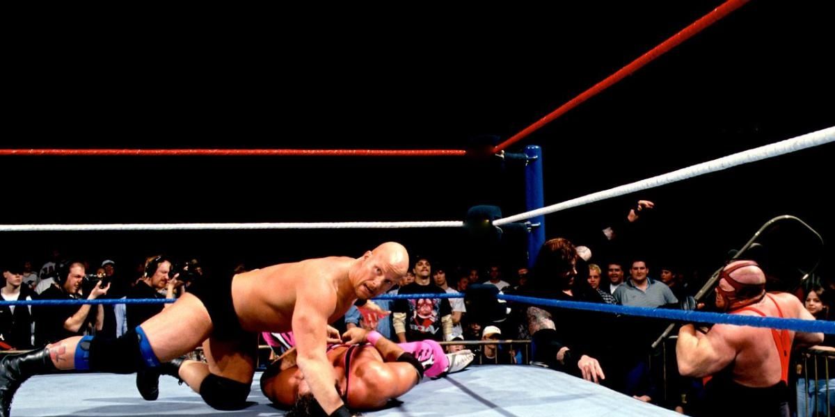 Bret Hart v Stone Cold v Undertaker v Vader In Your House Final Four 1997 Cropped