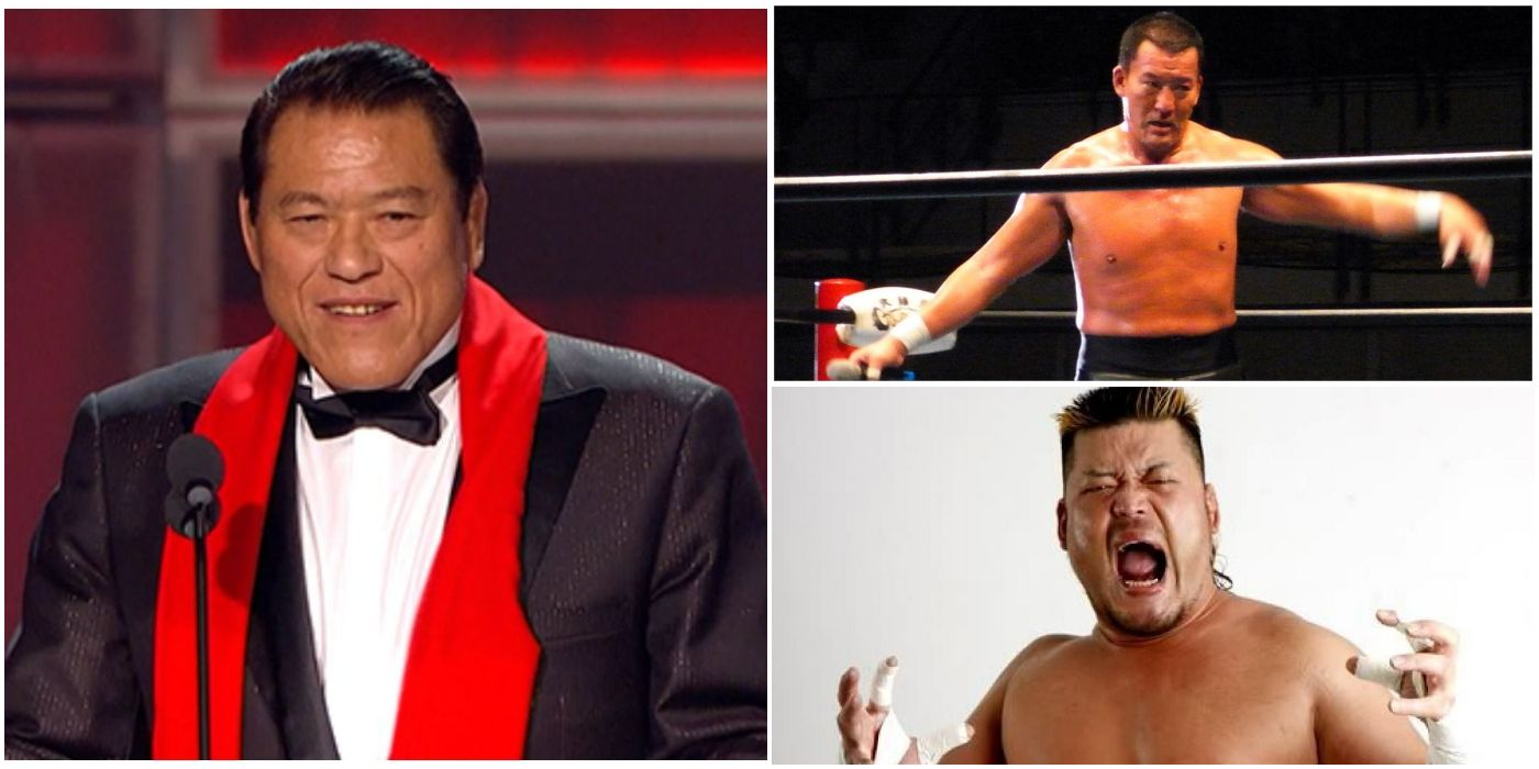 Pictures of wrestlers with most tournament wins in NJPW