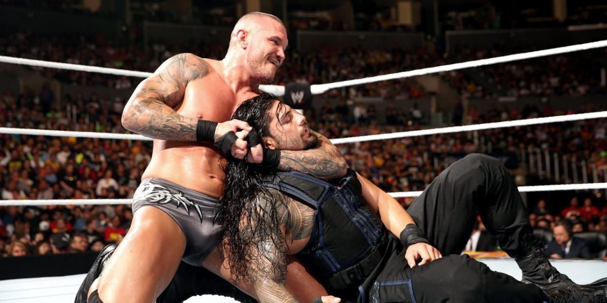 Randy Orton v Roman Reigns SummerSlam 2014 Cropped