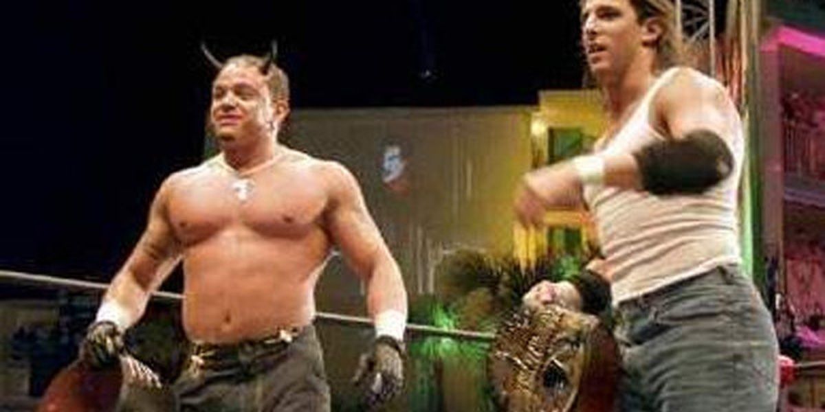 Rey Mysterio & Billy Kidman WCW Cruiserweight Tag Team Champions Cropped
