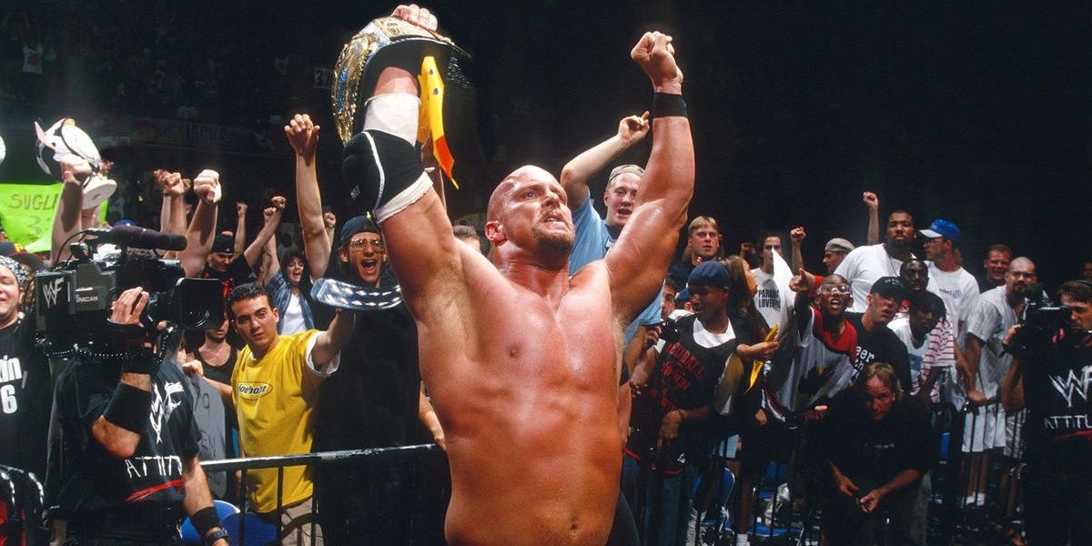 Steve Austin WWF Champion Raw June 1998 Cropped