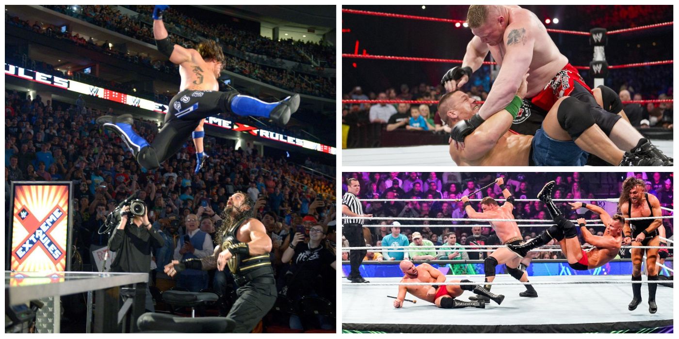 14 Best Matches In WWE Extreme Rules History Featured Image