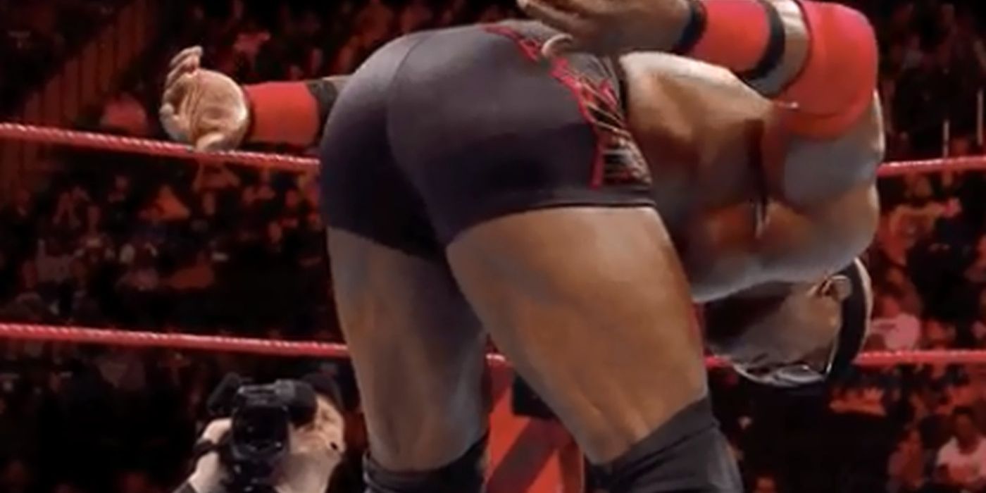 Bobby Lashley butt pose WWE