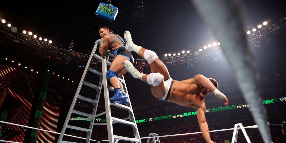 Money in the Bank ladder match Money in the Bank 2012 Cropped