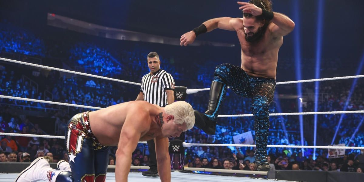 Seth Rollins v Cody Rhodes WrestleMania Backlash 2022 Cropped