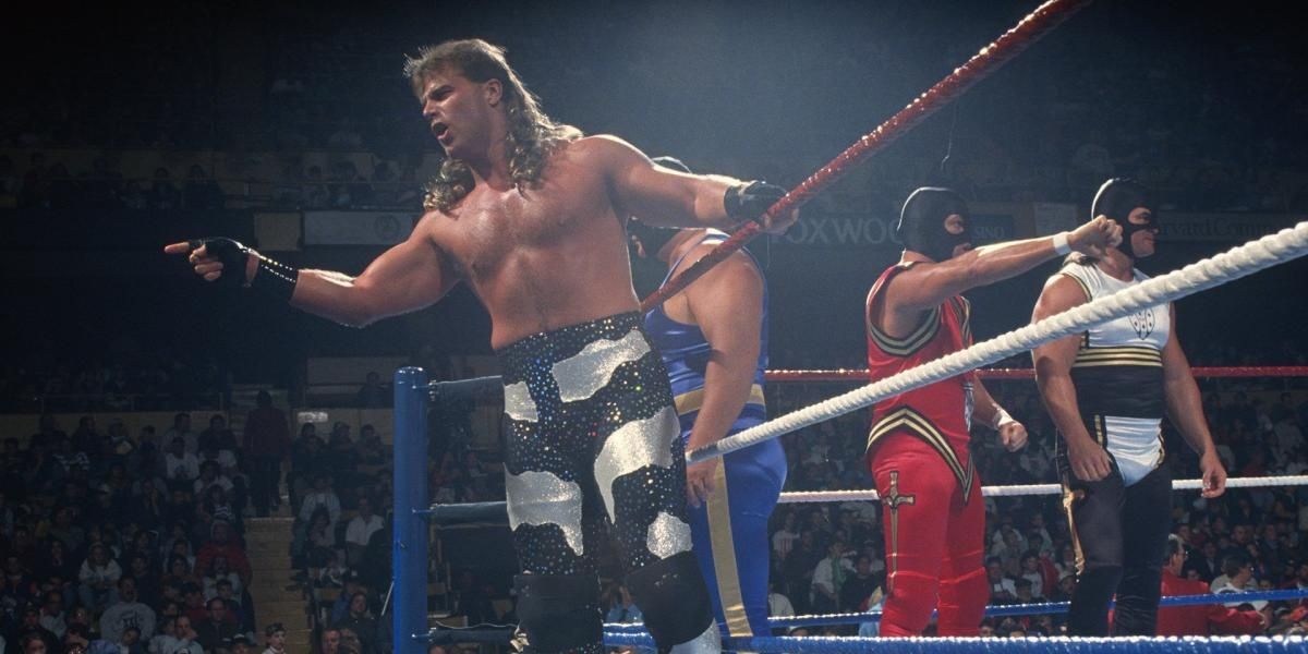 Shawn Michaels & The Knights v The Hart Family Survivor Series 1993 Cropped