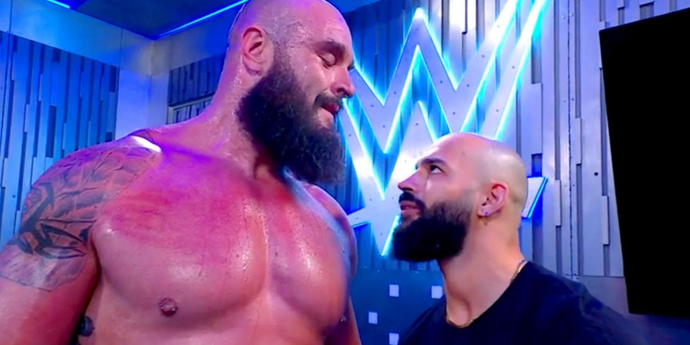 Picture of Braun Strowman and Ricochet in WWE