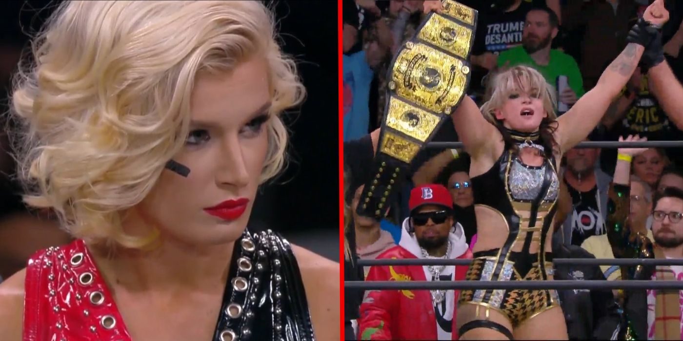 Jamie Hayter and Toni Storm at AEW Full Gear 2022