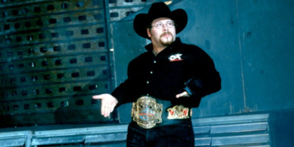 Oklahoma wearing the WCW Cruiserweight Championship. 