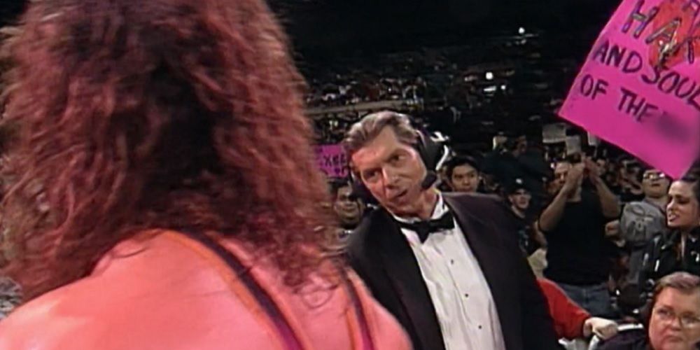 Vince McMahon Embraces Bret Hart