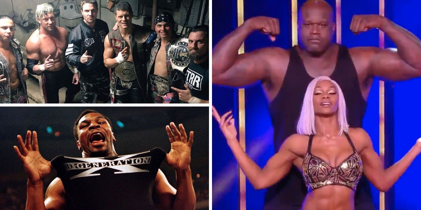 Celebrities in multiple wrestling promotions