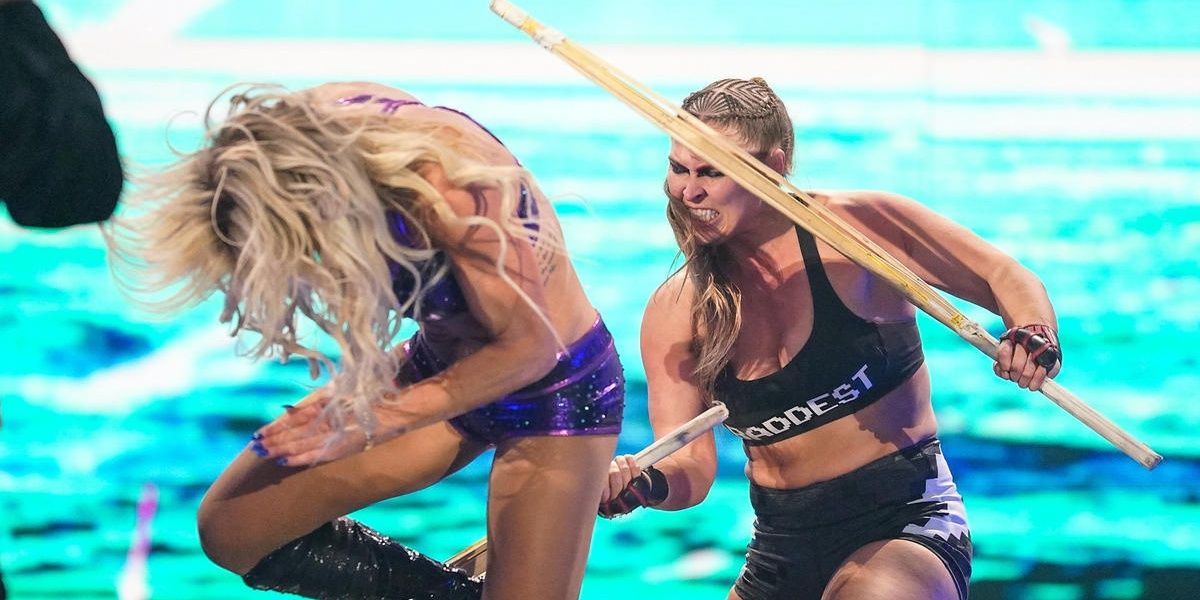 Charlotte Flair v Ronda Rousey WrestleMania Backlash 2022 Cropped