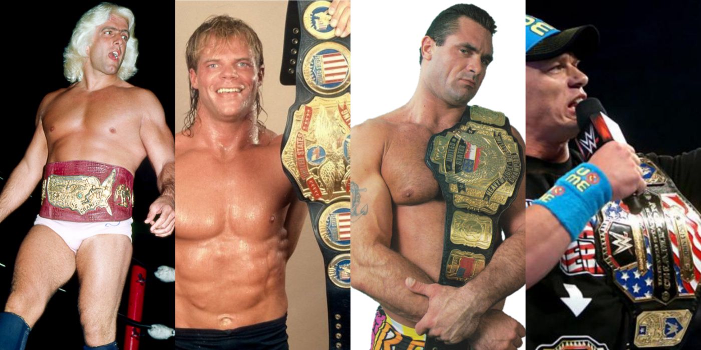 Ric Flair, Lex Luger, Rick Rude and John Cena as US Champion