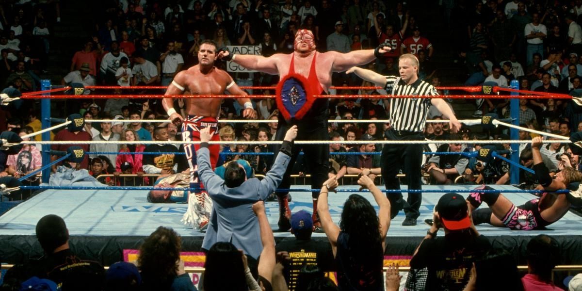 Jake Roberts, Ahmed Johnson & Yokozuna v Camp Cornette WrestleMania 12 Cropped