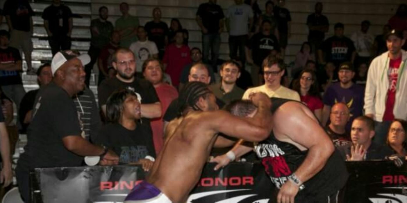 Jay Lethal attacking Kevin Owens
