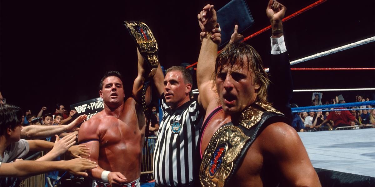 Owen Hart & British Bulldog WWF Tag Team Champions