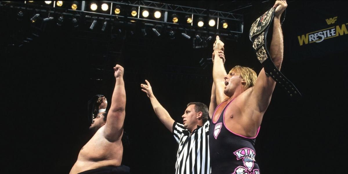 Owen Hart & Yokozuna WWF Tag Team Champions Cropped