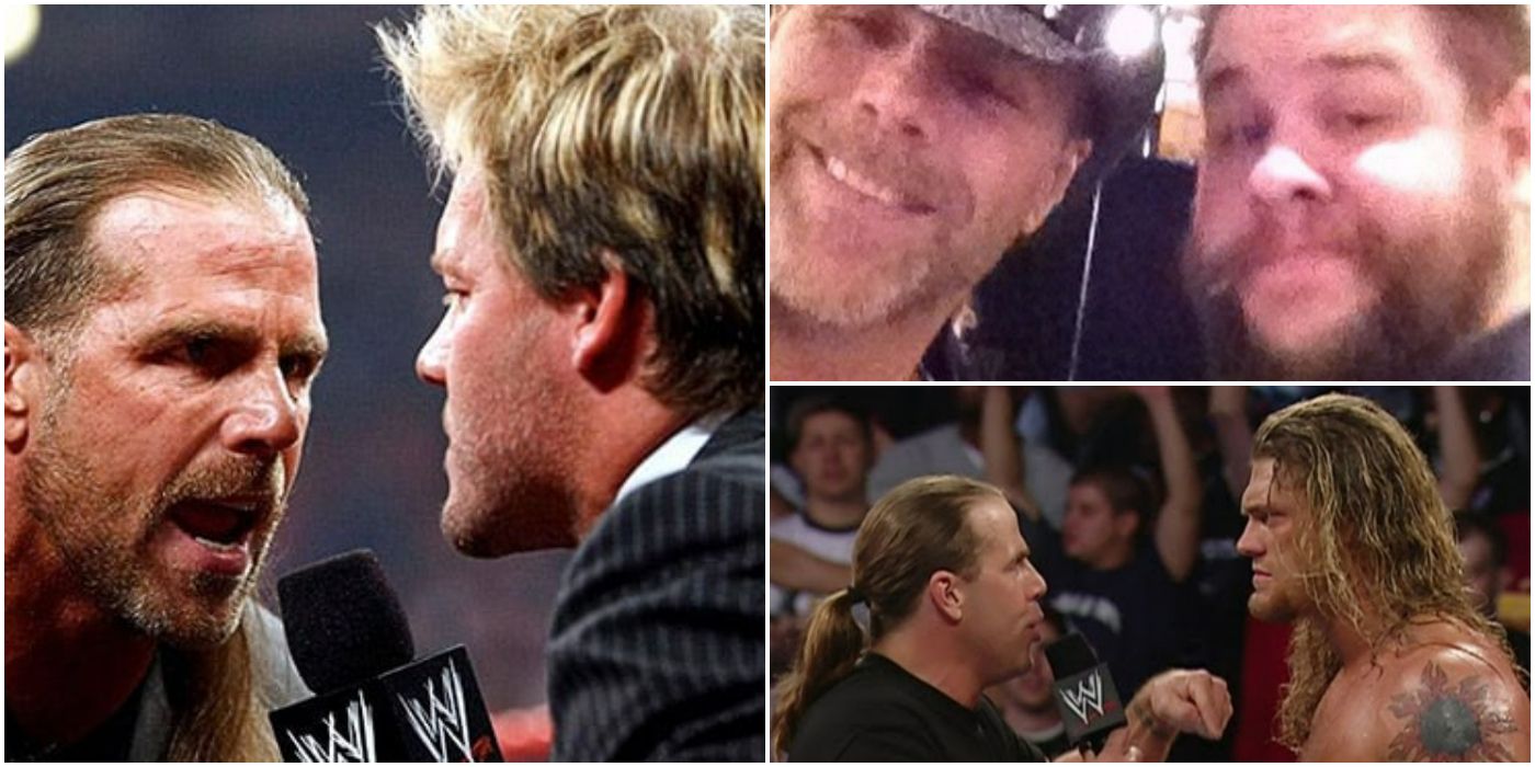 Pictures of Shawn Michaels with wrestlers he inspired